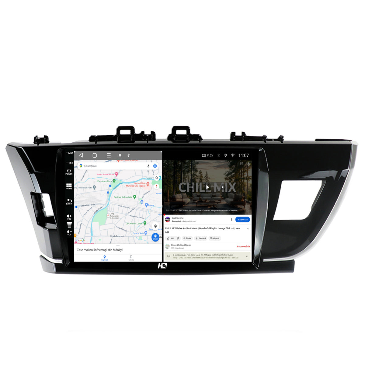 Navigatie HUB64 Toyota Corolla (2012-2016), 4GB RAM, Android, Quadcore, DSP, GPS, Wi-FI, Carplay, Android Auto, USB, Bluetooth, Waze, Touchscreen, 10.1 Inch