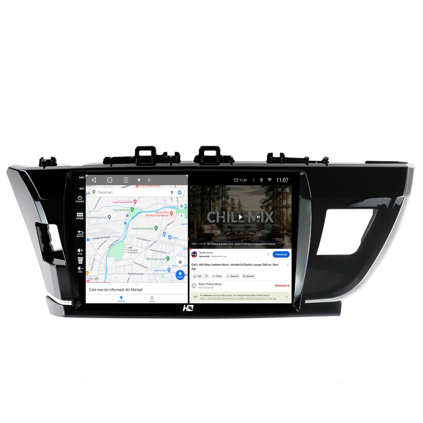 Navigatie HUB64 Toyota Corolla (2012-2016), 6GB RAM, Android, Octacore, Slot Sim 4G, DSP, GPS, Wi-FI, Carplay, Android Auto, USB, Bluetooth, Waze, Touchscreen, 10.1 Inch