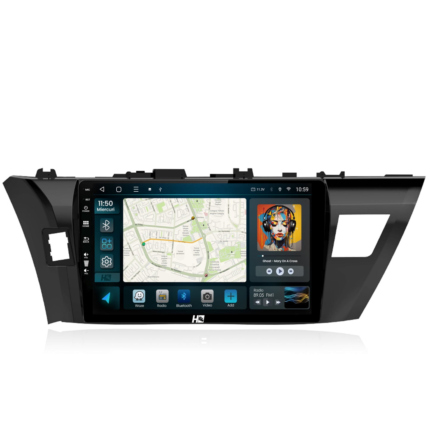 Navigatie HUB64 Toyota Corolla (2012-2016), 6GB RAM, Android, Octacore, Slot Sim 4G, DSP, GPS, Wi-FI, Carplay, Android Auto, USB, Bluetooth, Waze, Touchscreen, 10.1 Inch