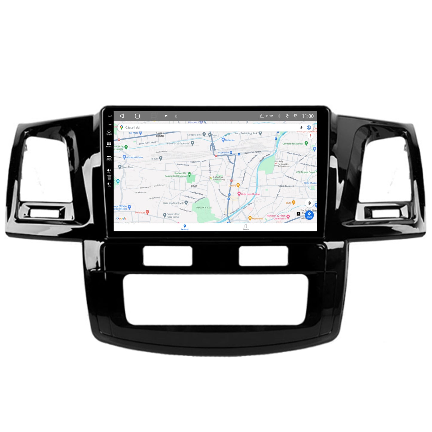 Navigatie HUB64 Toyota Hilux (2008-2014), 6GB RAM, Android, Octacore, Slot Sim 4G, DSP, GPS, Wi-FI, Carplay, Android Auto, USB, Bluetooth, Waze, Touchscreen, 9 Inch