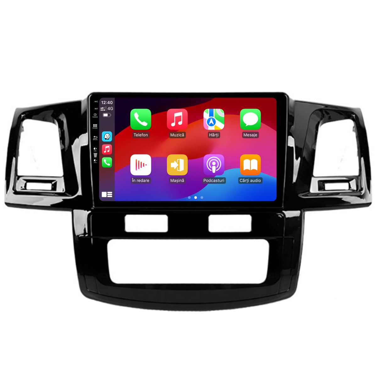 Navigatie HUB64 Toyota Hilux (2008-2014), 8GB RAM, Android, Octacore, Slot Sim 4G, DSP, GPS, Wi-FI, Carplay, Android Auto, USB, Bluetooth, Waze, Touchscreen, 9 Inch