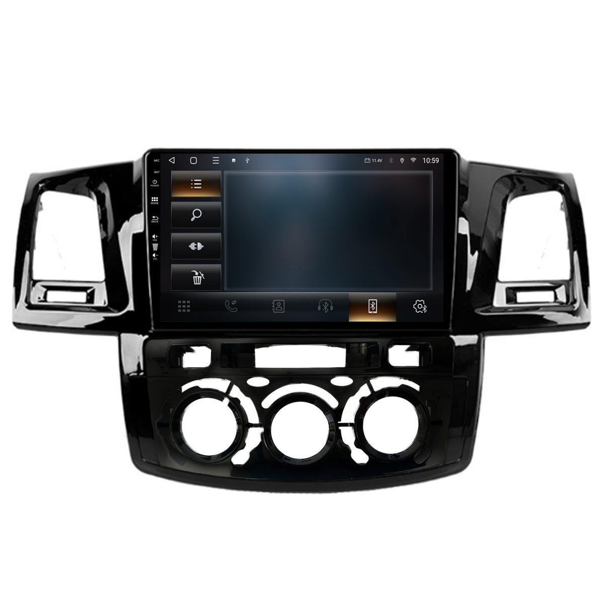 Navigatie HUB64 Toyota Hilux (2008-2014) Clima Manuala, 4GB RAM, Android, Quadcore, DSP, GPS, Wi-FI, Carplay, Android Auto, USB, Bluetooth, Waze, Touchscreen, 9 inch
