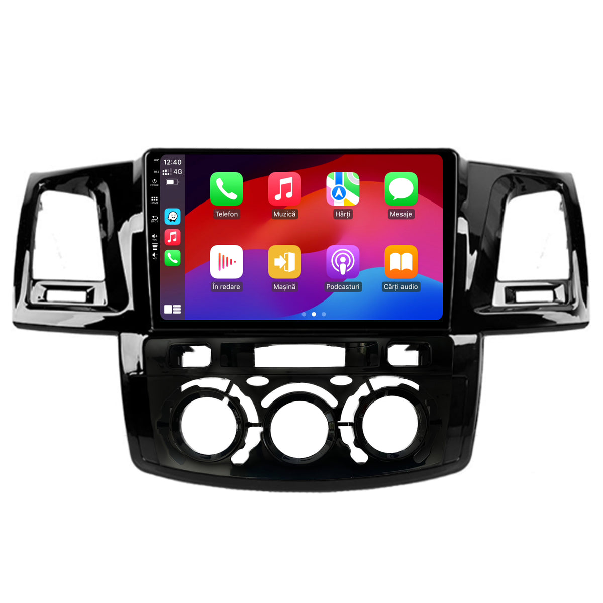 Navigatie HUB64 Toyota Hilux (2008-2014) Clima Manuala, 4GB RAM, Android, Quadcore, DSP, GPS, Wi-FI, Carplay, Android Auto, USB, Bluetooth, Waze, Touchscreen, 9 inch