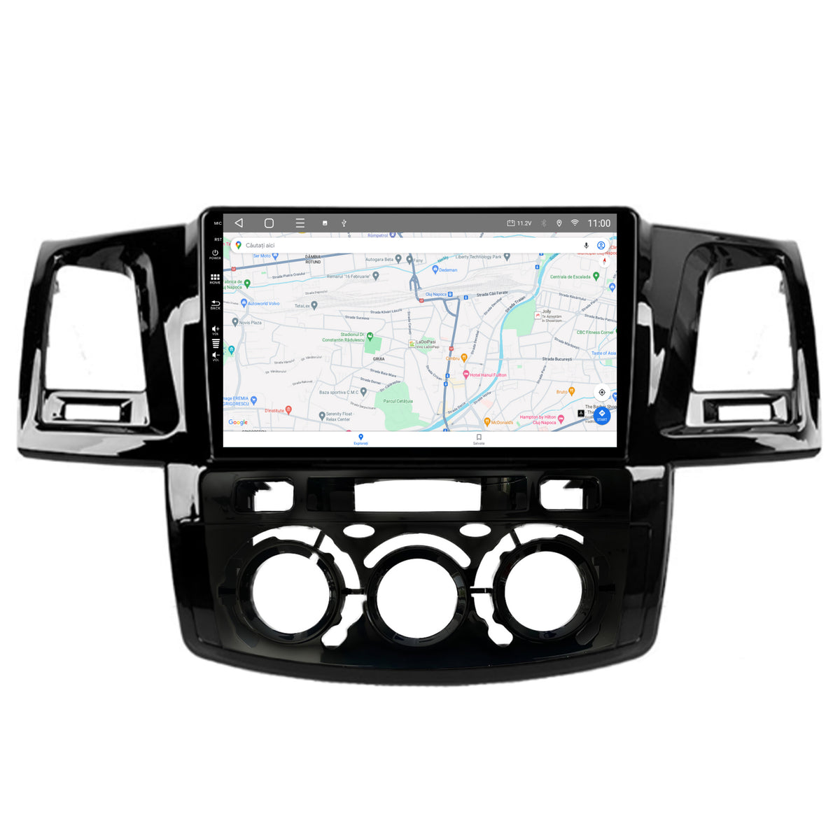 Navigatie HUB64 Toyota Hilux (2008-2014) Clima Manuala, 4GB RAM, Android, Quadcore, DSP, GPS, Wi-FI, Carplay, Android Auto, USB, Bluetooth, Waze, Touchscreen, 9 inch