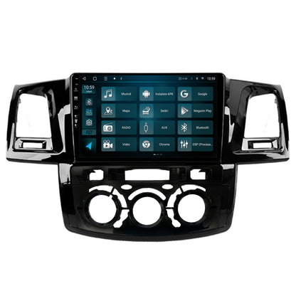 Navigatie HUB64 Toyota Hilux (2008-2014) Clima Manuala, 4GB RAM, Android, Quadcore, DSP, GPS, Wi-FI, Carplay, Android Auto, USB, Bluetooth, Waze, Touchscreen, 9 inch