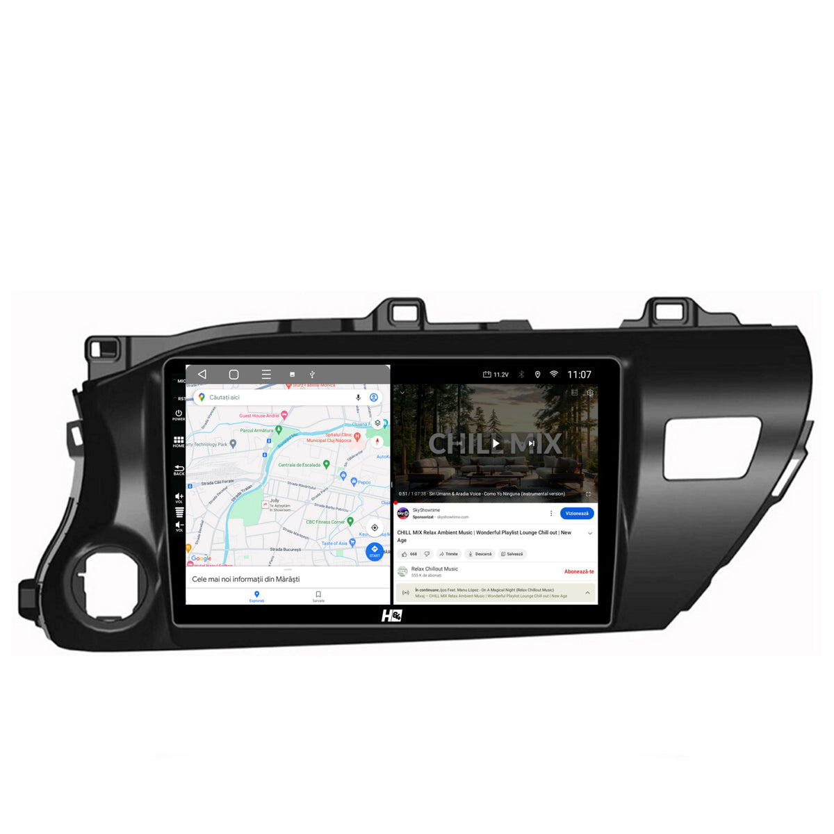 Navigatie HUB64 Toyota Hilux (2015+), 4GB RAM, Android, Quadcore, DSP, GPS, Wi-FI, Carplay, Android Auto, USB, Bluetooth, Waze, Touchscreen, 10.1 inch