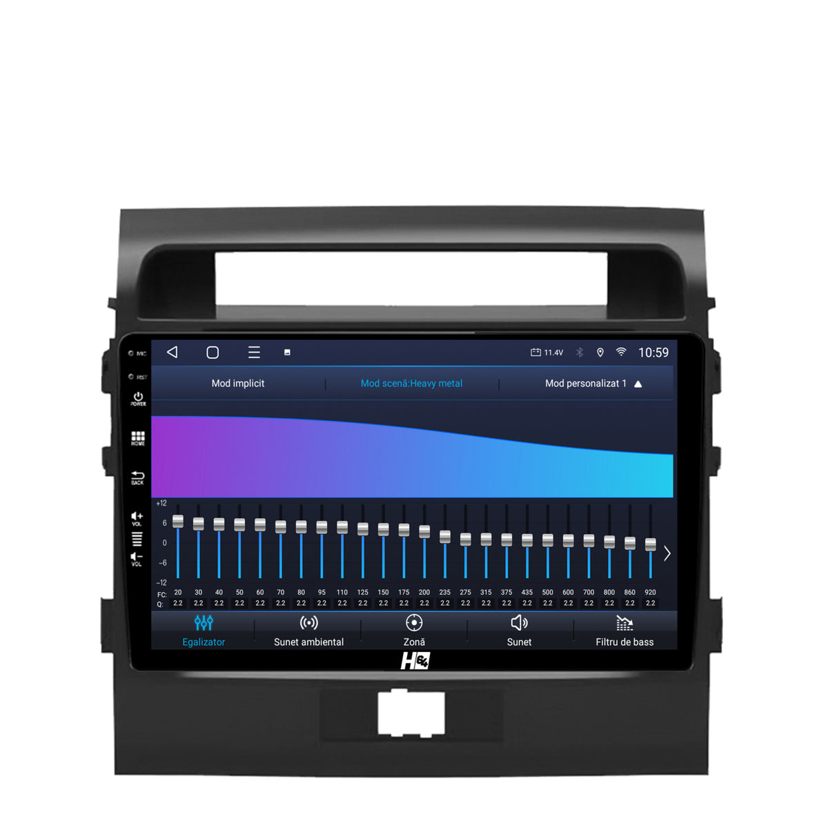 Navigatie HUB64 Toyota Land Cruiser 200 (2007-2015), 4GB RAM, Android, Octacore, Slot Sim 4G, DSP, GPS, Wi-FI, Carplay, Android Auto, USB, Bluetooth, Waze, Touchscreen, 9 inch