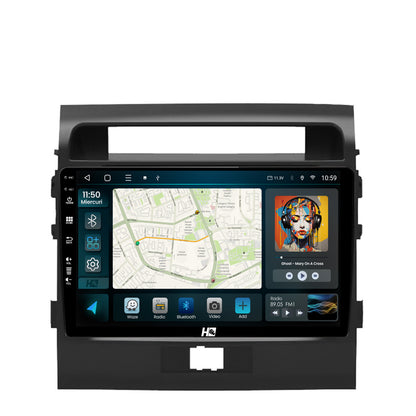 Navigatie HUB64 Toyota Land Cruiser 200 (2007-2015), 4GB RAM, Android, Quadcore, DSP, GPS, Wi-FI, Carplay, Android Auto, USB, Bluetooth, Waze, Touchscreen, 9 inch