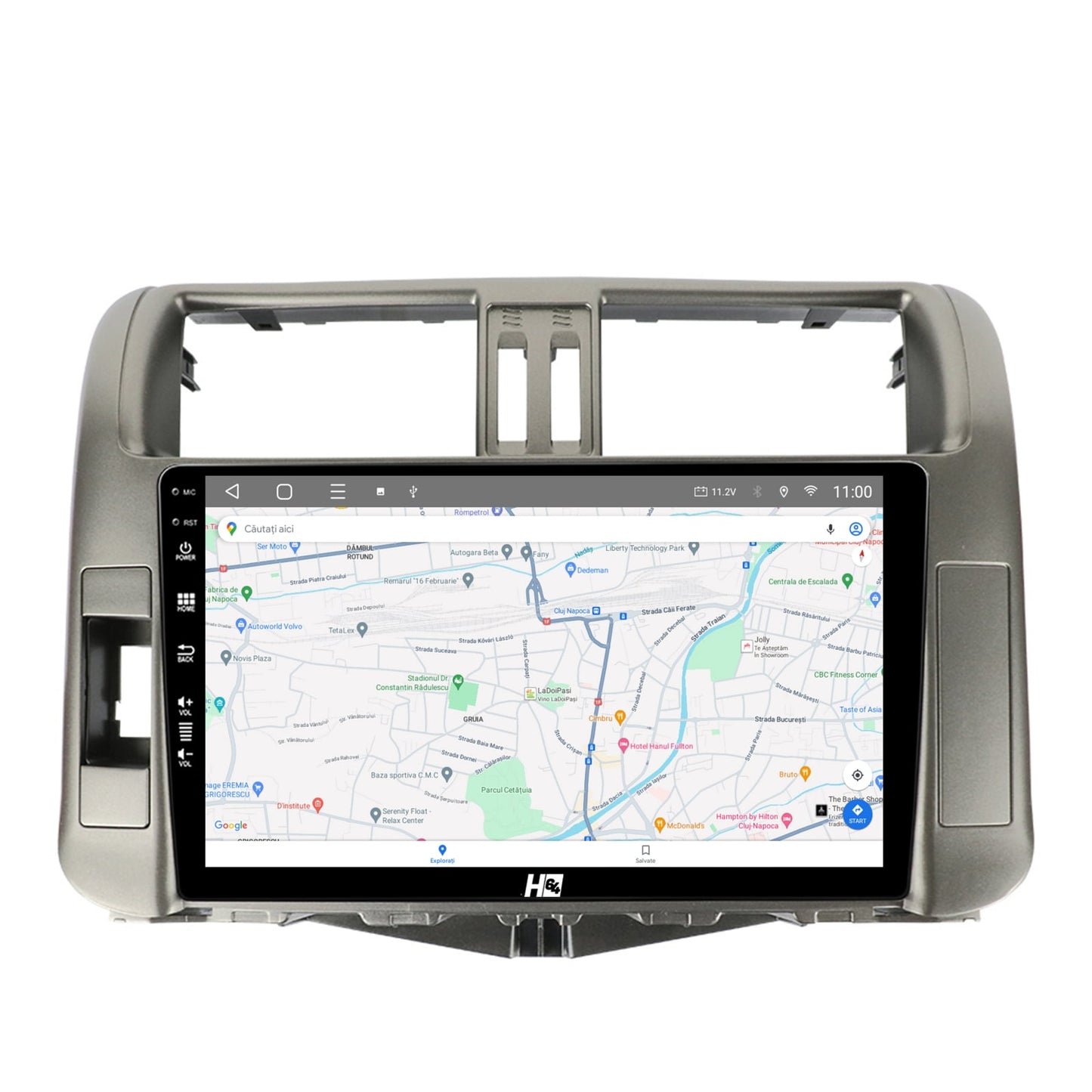Navigatie HUB64 Toyota Land Cruiser / Prado (2009-2013), 4GB RAM, Android, Quadcore, DSP, GPS, Wi-FI, Carplay, Android Auto, USB, Bluetooth, Waze, Touchscreen, 9 inch