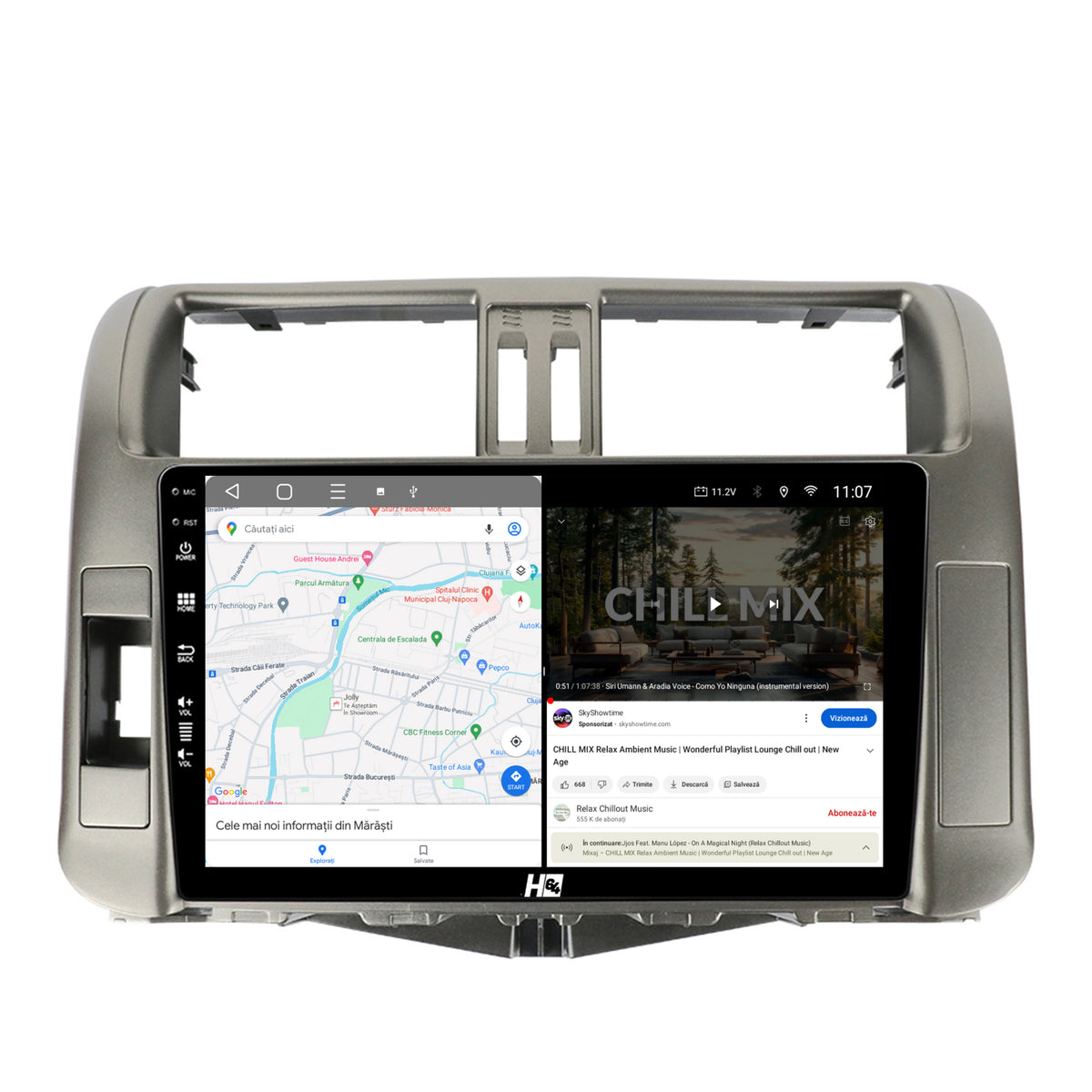 Navigatie HUB64 Toyota Land Cruiser / Prado (2009-2013), 8GB RAM, Android, Octacore, Slot Sim 4G, DSP, GPS, Wi-FI, Carplay, Android Auto, USB, Bluetooth, Waze, Touchscreen, 9 Inch
