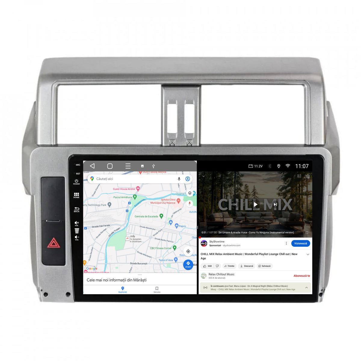 Navigatie HUB64 Toyota Land Cruiser / Prado J150 (2013-2017), 6GB RAM, Android, Octacore, Slot Sim 4G, DSP, GPS, Wi-FI, Carplay, Android Auto, USB, Bluetooth, Waze, Touchscreen, 10.1 Inch
