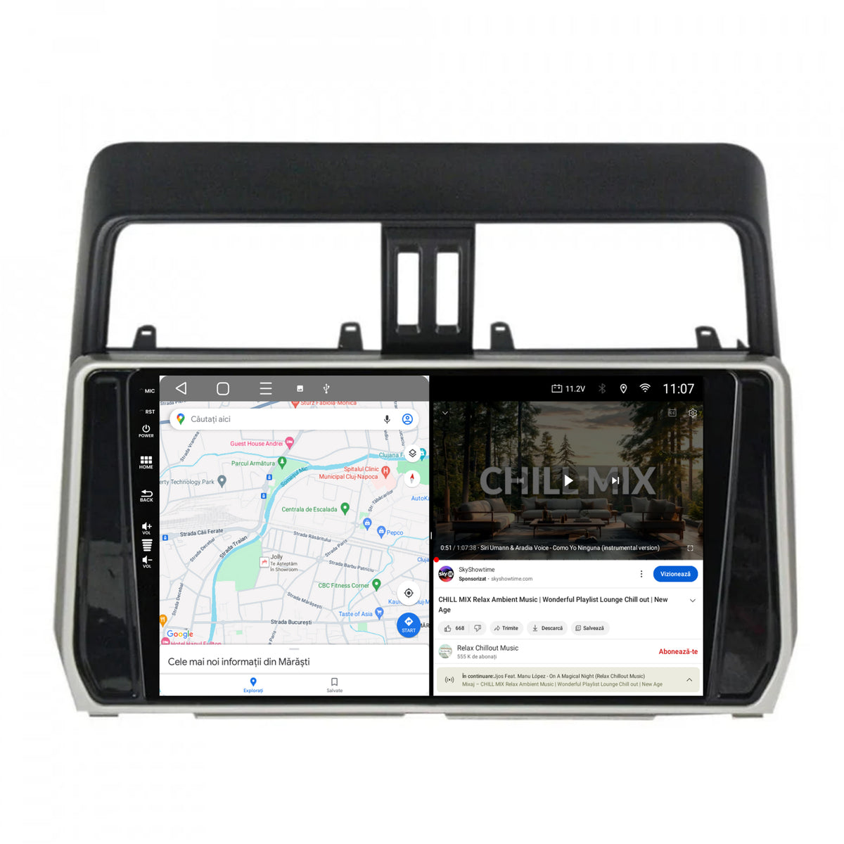 Navigatie HUB64 Toyota Land Cruiser / Prado J150 (2018+), 4GB RAM, Android, Quadcore, DSP, GPS, Wi-FI, Carplay, Android Auto, USB, Bluetooth, Waze, Touchscreen, 10.1 inch