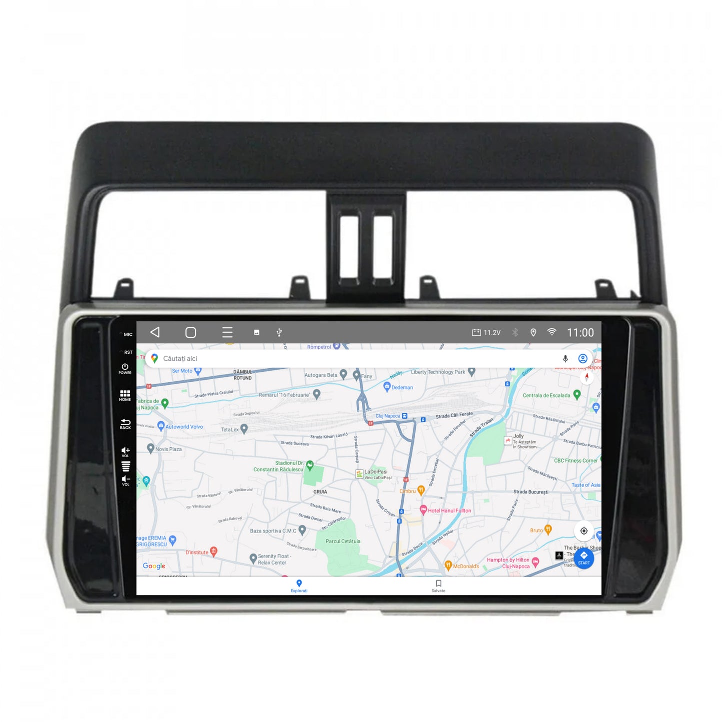 Navigatie HUB64 Toyota Land Cruiser / Prado J150 (2018+), 4GB RAM, Android, Octacore, Slot Sim 4G, DSP, GPS, Wi-FI, Carplay, Android Auto, USB, Bluetooth, Waze, Touchscreen, 10.1 inch