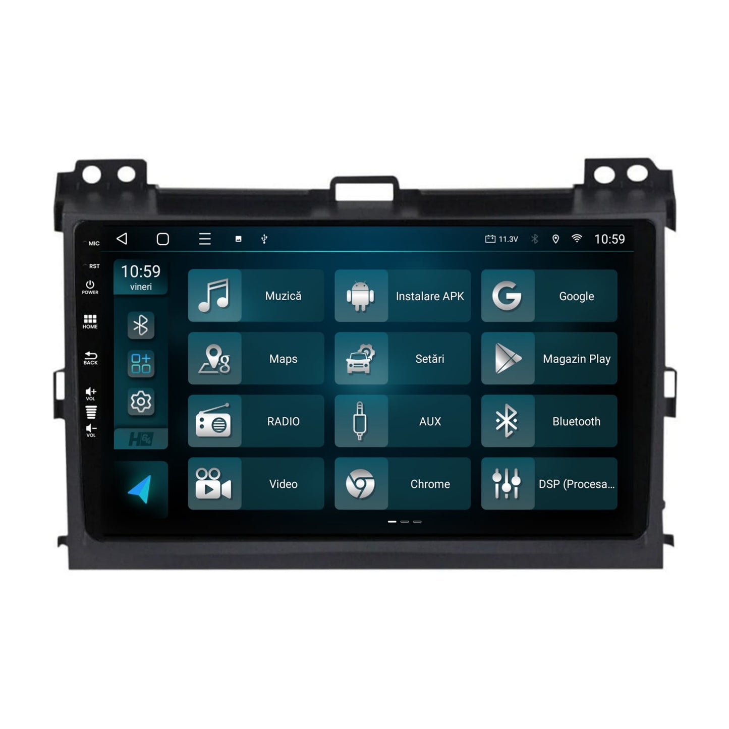 Navigatie HUB64 Toyota Prado J120 (2002-2010), 2GB RAM, Android, GPS, Wi-FI, Carplay, Android Auto, USB, Bluetooth, Radio, Waze, Touchscreen, 9 inch