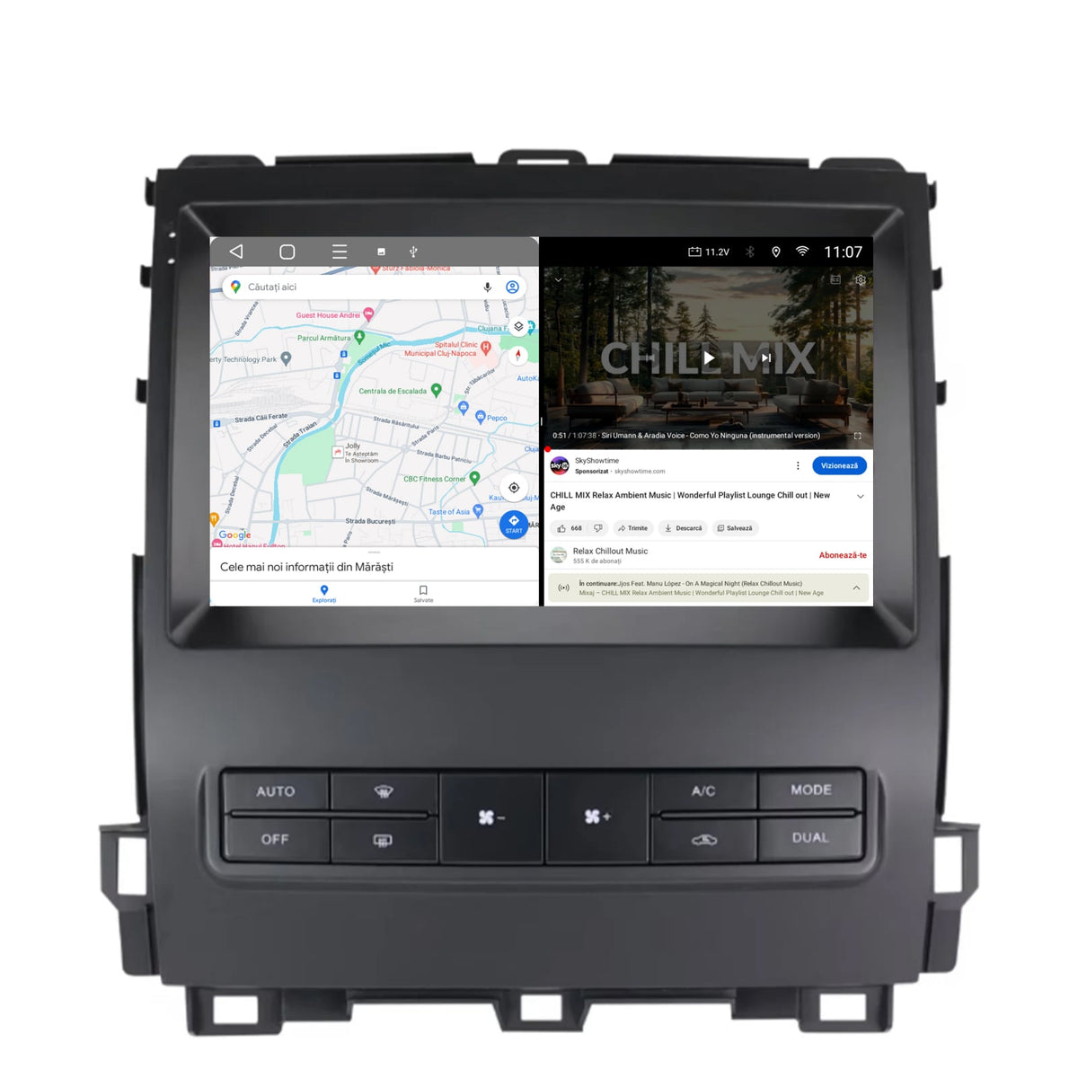 Navigatie HUB64 Toyota Prado J120 (2002-2010), 4GB RAM, Android, Octacore, Slot Sim 4G, DSP, GPS, Wi-FI, Carplay, Android Auto, USB, Bluetooth, Waze, Touchscreen, 9 inch