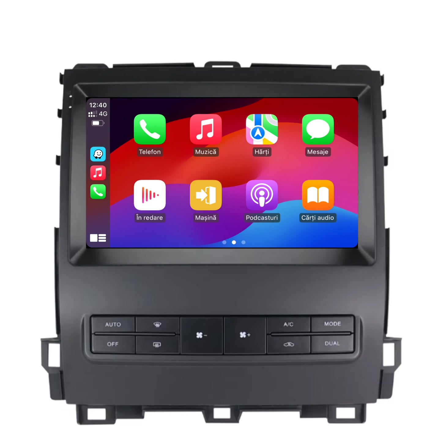 Navigatie HUB64 Toyota Prado J120 (2002-2010), 4GB RAM, Android, Octacore, Slot Sim 4G, DSP, GPS, Wi-FI, Carplay, Android Auto, USB, Bluetooth, Waze, Touchscreen, 9 inch