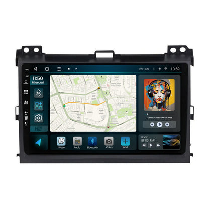 Navigatie HUB64 Toyota Prado J120 (2002-2010), 6GB RAM, Android, Octacore, Slot Sim 4G, DSP, GPS, Wi-FI, Carplay, Android Auto, USB, Bluetooth, Waze, Touchscreen, 9 Inch