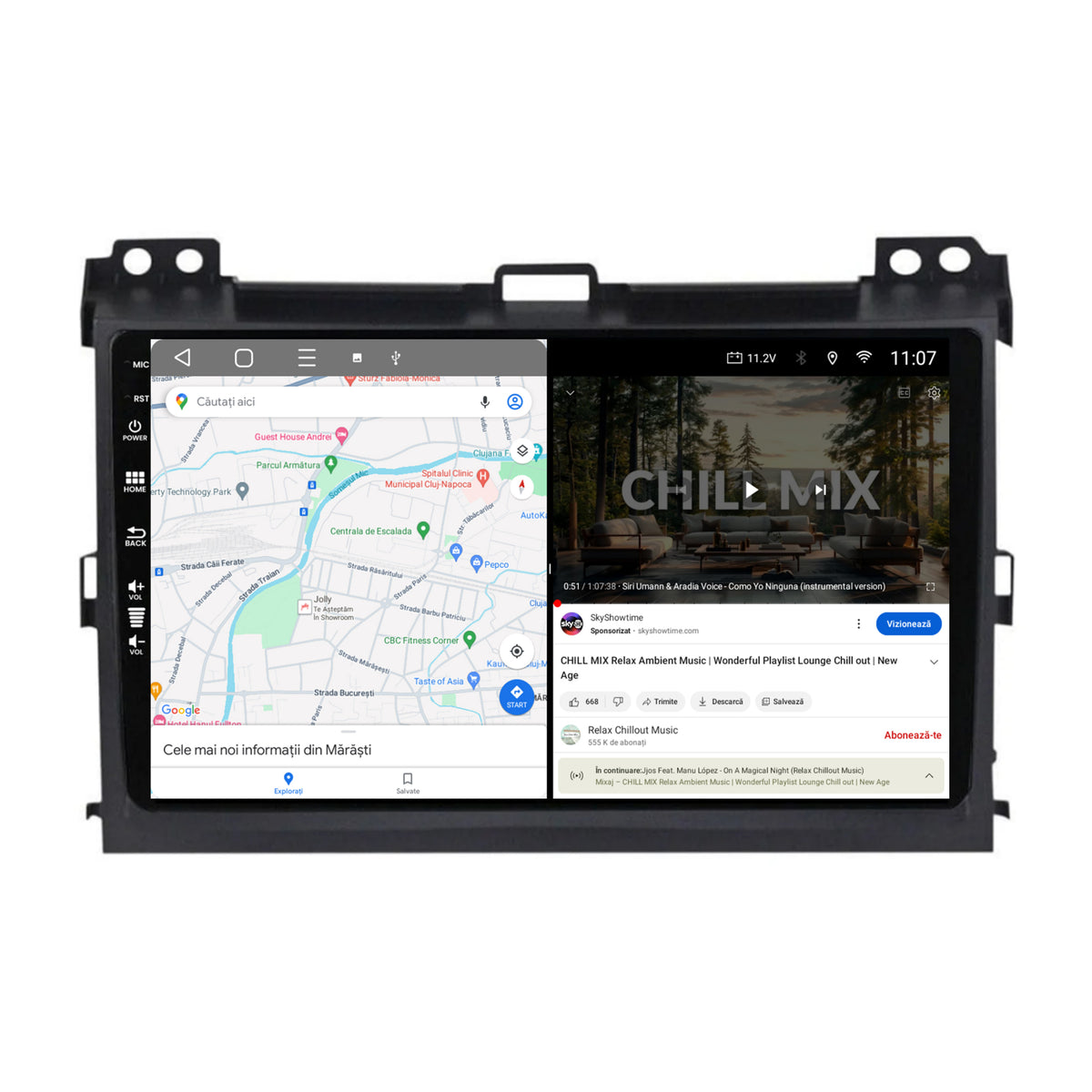 Navigatie HUB64 Toyota Prado J120 (2002-2010), 6GB RAM, Android, Octacore, Slot Sim 4G, DSP, GPS, Wi-FI, Carplay, Android Auto, USB, Bluetooth, Waze, Touchscreen, 9 Inch