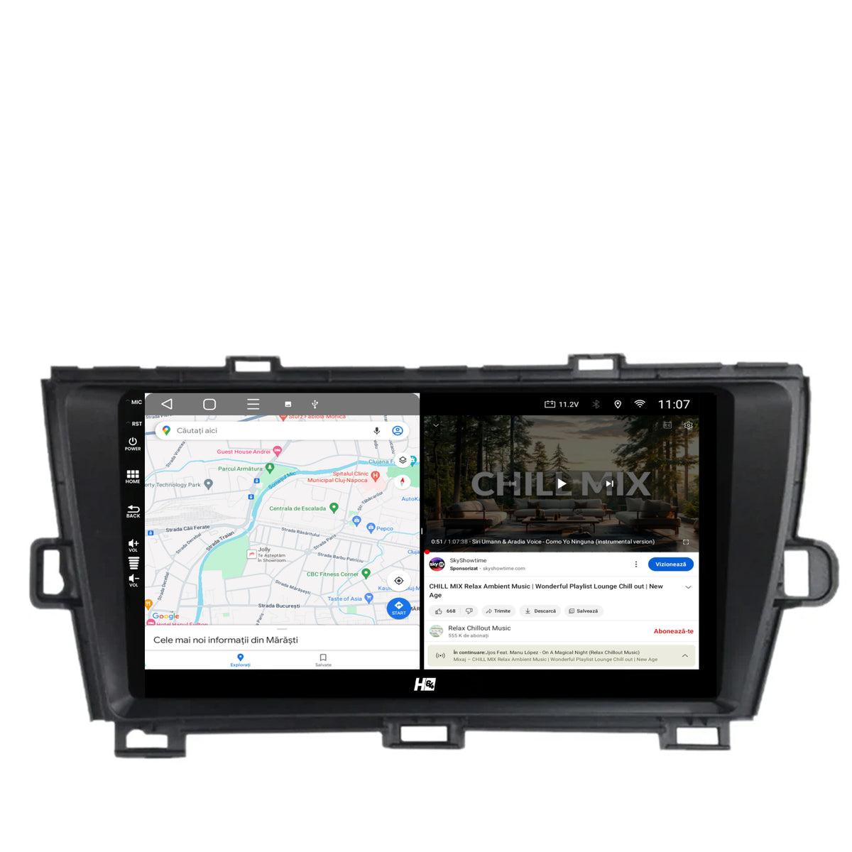 Navigatie HUB64 Toyota Prius (2009-2014), 4GB RAM, Android, Quadcore, DSP, GPS, Wi-FI, Carplay, Android Auto, USB, Bluetooth, Waze, Touchscreen, 9 Inch
