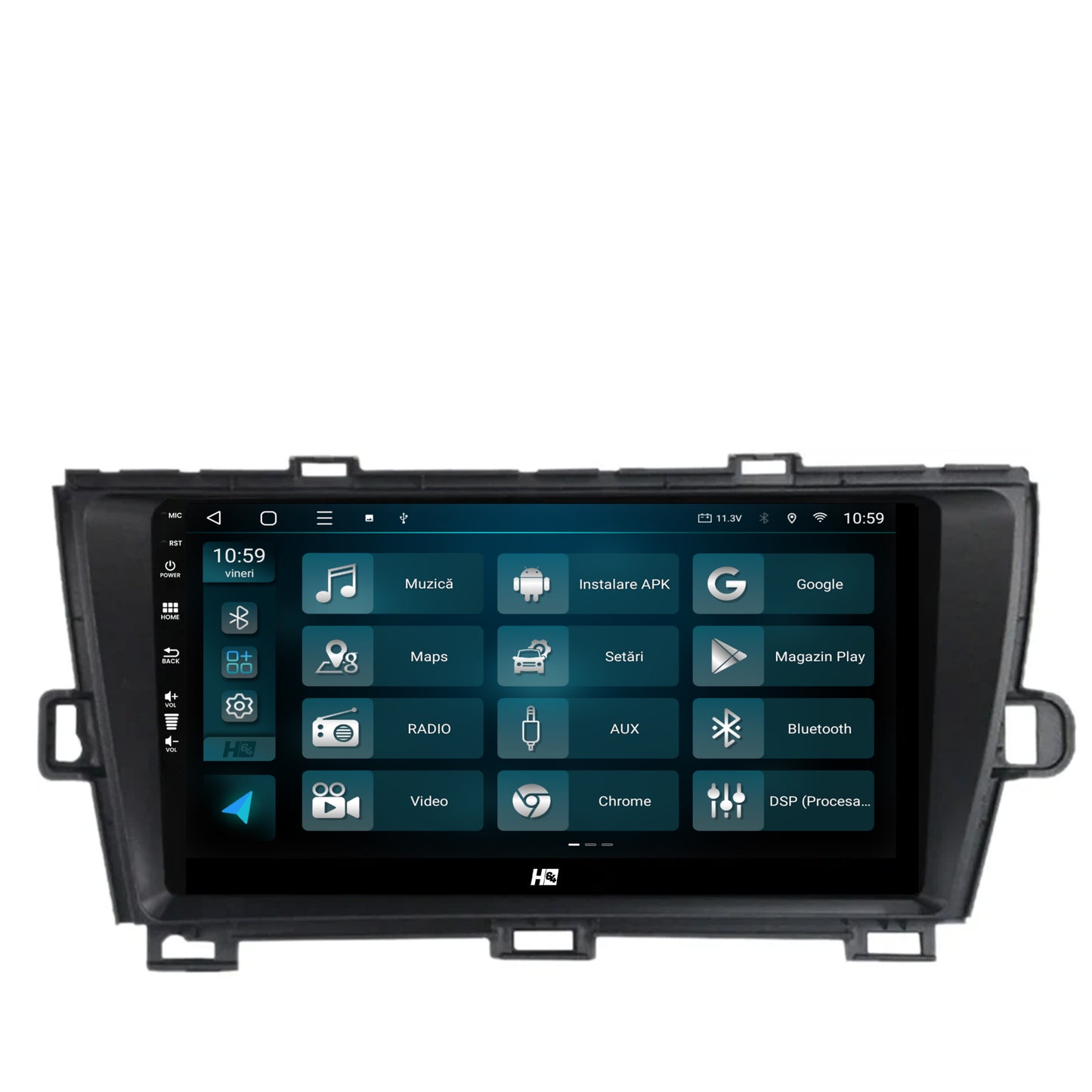 Navigatie HUB64 Toyota Prius (2009-2014), 6GB RAM, Android, Octacore, Slot Sim 4G, DSP, GPS, Wi-FI, Carplay, Android Auto, USB, Bluetooth, Waze, Touchscreen, 9 Inch