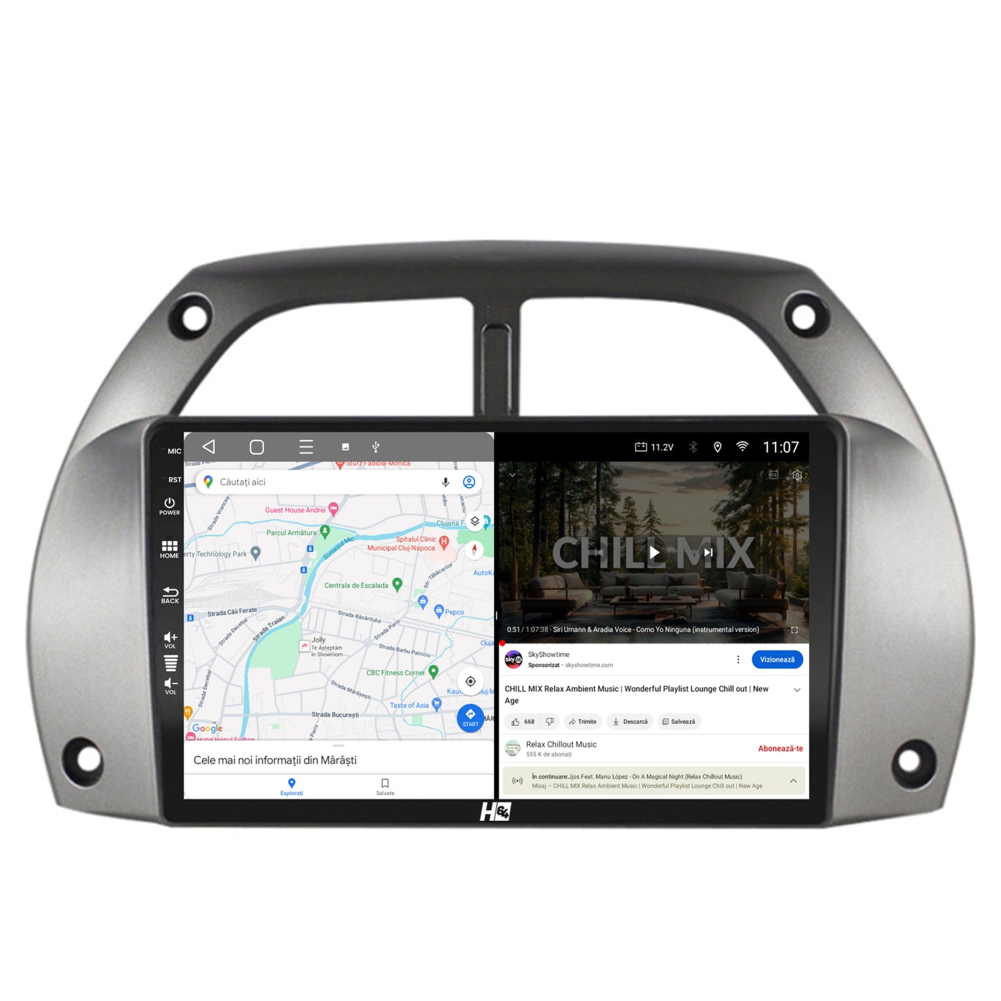Navigatie HUB64 Toyota RAV4 (2001-2006), 4GB RAM, Android, Octacore, Slot Sim 4G, DSP, GPS, Wi-FI, Carplay, Android Auto, USB, Bluetooth, Waze, Touchscreen, 9 inch