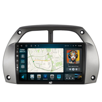 Navigatie HUB64 Toyota RAV4 (2001-2006), 4GB RAM, Android, Octacore, Slot Sim 4G, DSP, GPS, Wi-FI, Carplay, Android Auto, USB, Bluetooth, Waze, Touchscreen, 9 inch