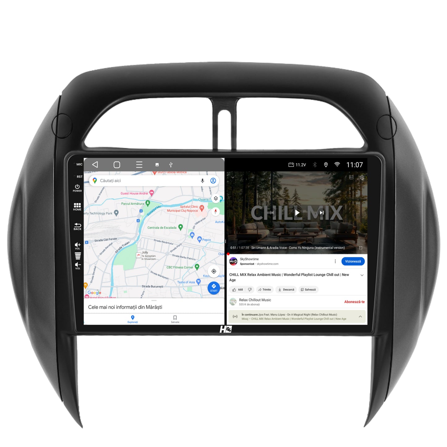 Navigatie HUB64 Toyota RAV4 (2003-2005), 6GB RAM, Android, Octacore, Slot Sim 4G, DSP, GPS, Wi-FI, Carplay, Android Auto, USB, Bluetooth, Waze, Touchscreen, 9 Inch