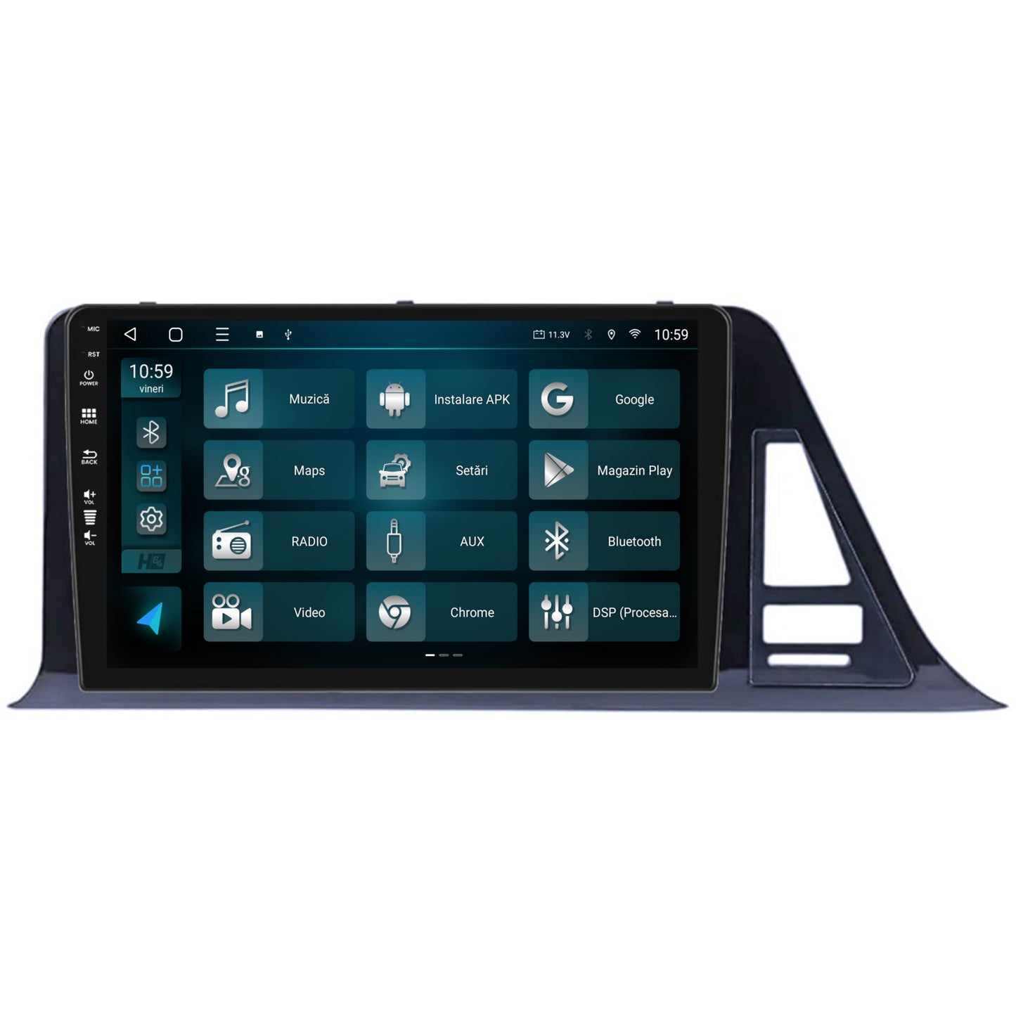 Navigatie HUB64 Toyota CHR (2016-2020), 6GB RAM, Android, Octacore, Slot Sim 4G, DSP, GPS, Wi-FI, Carplay, Android Auto, USB, Bluetooth, Waze, Touchscreen, 9 Inch