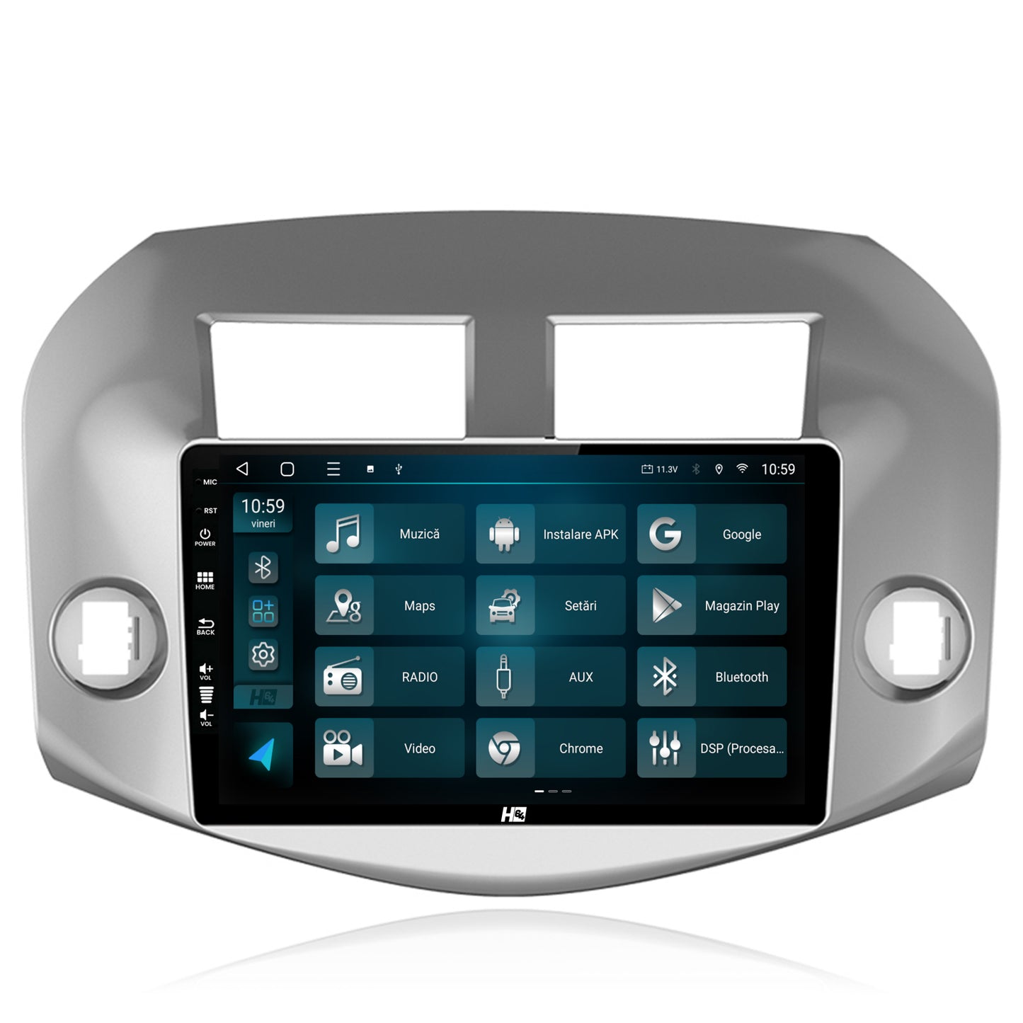 Navigatie HUB64 Toyota RAV4 (2005-2013), 4GB RAM, Android, Octacore, Slot Sim 4G, DSP, GPS, Wi-FI, Carplay, Android Auto, USB, Bluetooth, Waze, Touchscreen, 10.1 Inch