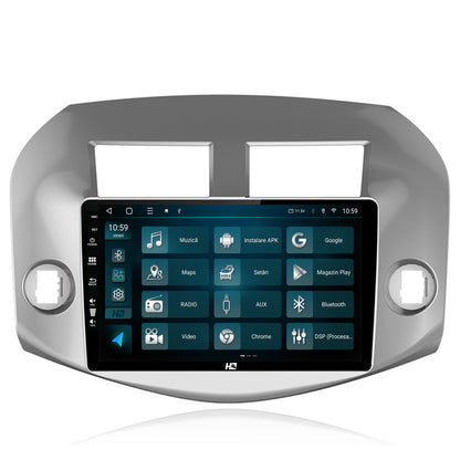 Navigatie HUB64 Toyota RAV4 (2005-2013), 4GB RAM, Android, Octacore, Slot Sim 4G, DSP, GPS, Wi-FI, Carplay, Android Auto, USB, Bluetooth, Waze, Touchscreen, 10.1 Inch