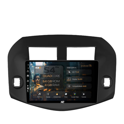 Navigatie HUB64 Toyota RAV4 (2005-2013), 4GB RAM, Android, Quadcore, DSP, GPS, Wi-FI, Carplay, Android Auto, USB, Bluetooth, Waze, Touchscreen, 10.1 Inch