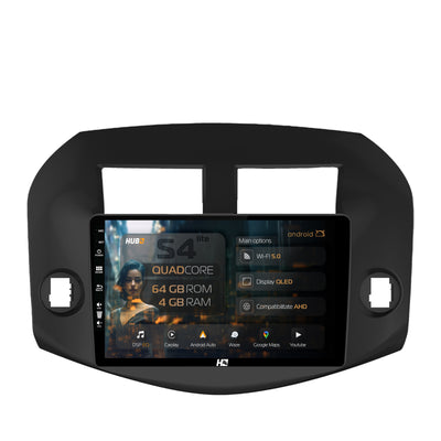 Navigatie HUB64 Toyota RAV4 (2005-2013), 4GB RAM, Android, Quadcore, DSP, GPS, Wi-FI, Carplay, Android Auto, USB, Bluetooth, Waze, Touchscreen, 10.1 Inch