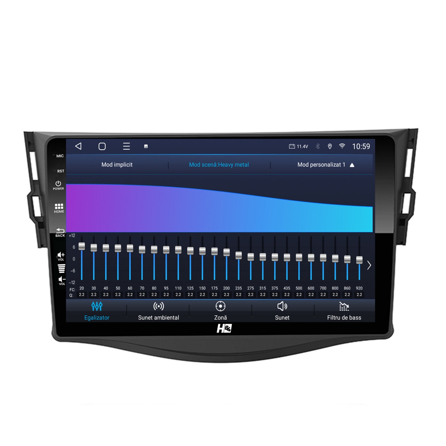 Navigatie HUB64 Toyota RAV4 (2006-2013), 6GB RAM, Android, Octacore, Slot Sim 4G, DSP, GPS, Wi-FI, Carplay, Android Auto, USB, Bluetooth, Waze, Touchscreen, 9 Inch