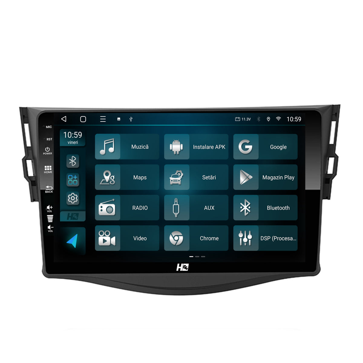 Navigatie HUB64 Toyota RAV4 (2006-2013), 6GB RAM, Android, Octacore, Slot Sim 4G, DSP, GPS, Wi-FI, Carplay, Android Auto, USB, Bluetooth, Waze, Touchscreen, 9 Inch