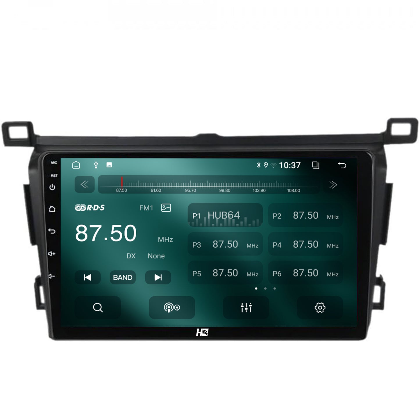 Navigatie HUB64 Toyota RAV4 (2013-2018), 2GB RAM, Android, GPS, Wi-FI, Carplay, Android Auto, USB, Bluetooth, Radio, Waze, Touchscreen, 9 Inch