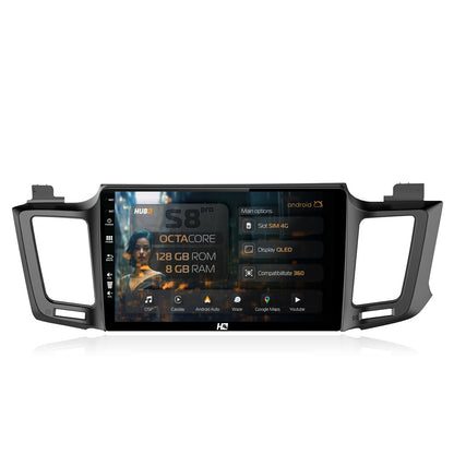 Navigatie HUB64 Toyota RAV4 (2013-2018), 8GB RAM, Android, Octacore, Slot Sim 4G, DSP, GPS, Wi-FI, Carplay, Android Auto, USB, Bluetooth, Waze, Touchscreen, 10.1 Inch