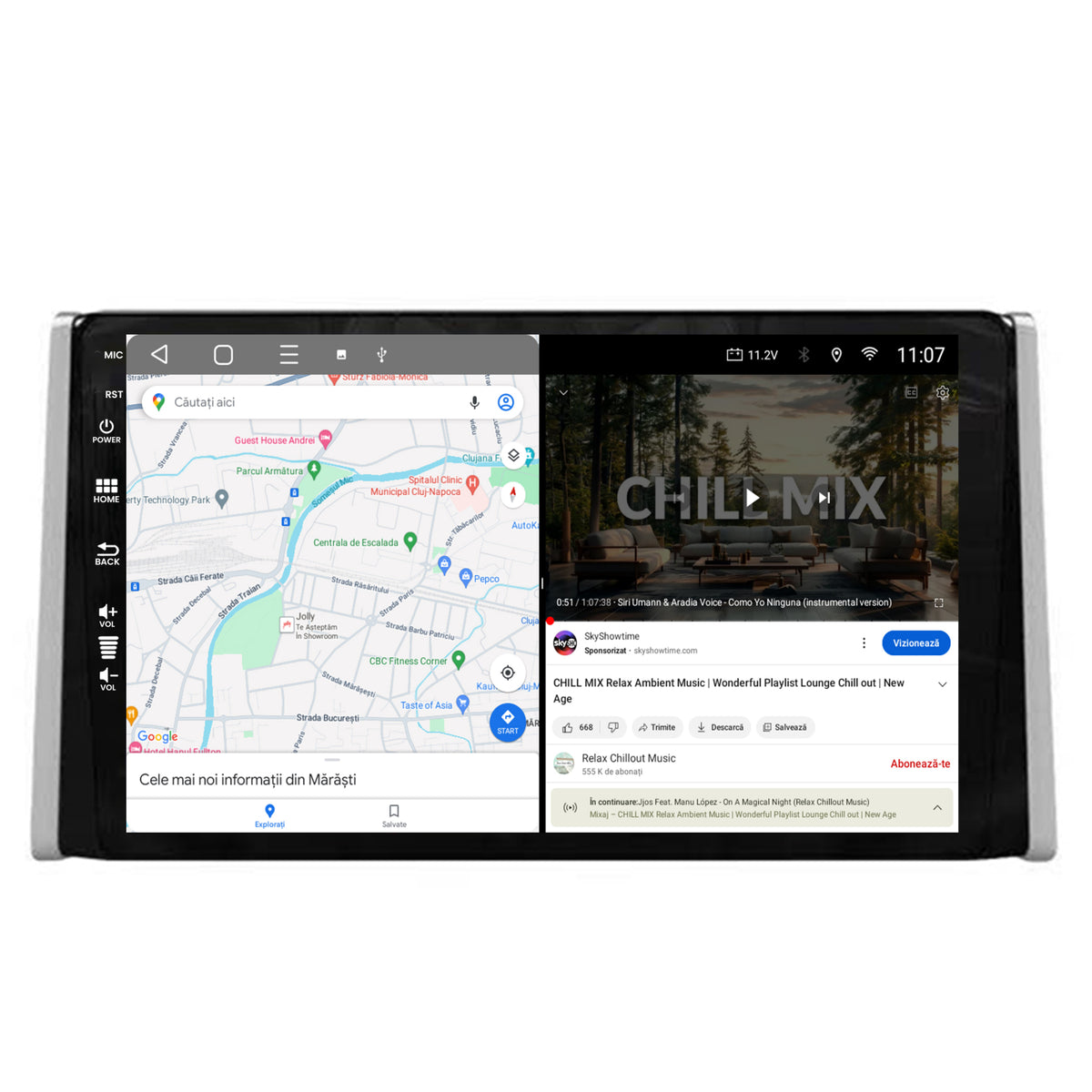 Navigatie HUB64 Toyota RAV4 (2018+), 2GB RAM, Android, GPS, Wi-FI, Carplay, Android Auto, USB, Bluetooth, Radio, Waze, Touchscreen, 9 inch