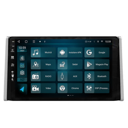 Navigatie HUB64 Toyota RAV4 (2018+), 4GB RAM, Android, Quadcore, DSP, GPS, Wi-FI, Carplay, Android Auto, USB, Bluetooth, Waze, Touchscreen, 9 inch