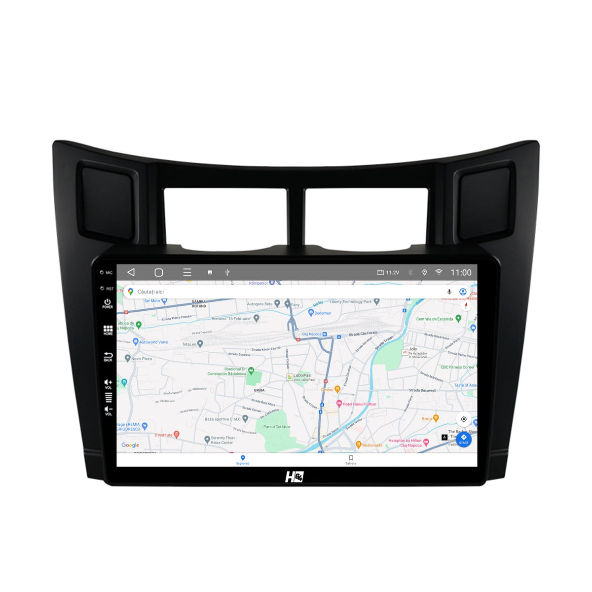 Navigatie HUB64 Toyota Yaris (2005-2012), 4GB RAM, Android, Octacore, Slot Sim 4G, DSP, GPS, Wi-FI, Carplay, Android Auto, USB, Bluetooth, Waze, Touchscreen, 9 inch
