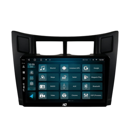 Navigatie HUB64 Toyota Yaris (2005-2012), 4GB RAM, Android, Octacore, Slot Sim 4G, DSP, GPS, Wi-FI, Carplay, Android Auto, USB, Bluetooth, Waze, Touchscreen, 9 inch