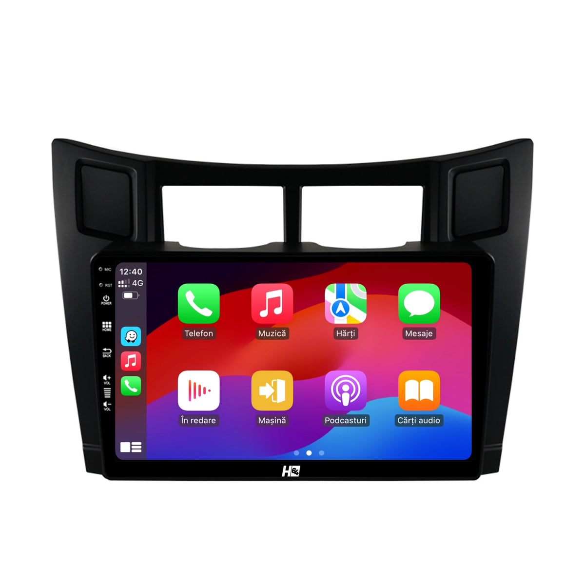 Navigatie HUB64 Toyota Yaris (2005-2012), 4GB RAM, Android, Octacore, Slot Sim 4G, DSP, GPS, Wi-FI, Carplay, Android Auto, USB, Bluetooth, Waze, Touchscreen, 9 inch