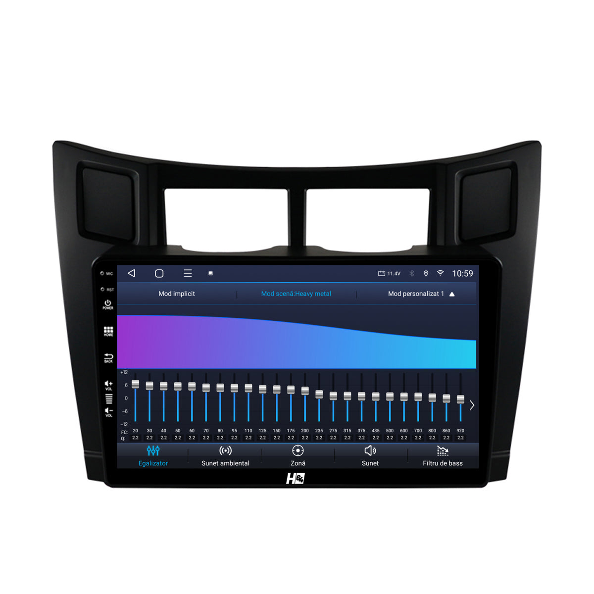 Navigatie HUB64 Toyota Yaris (2005-2012), 4GB RAM, Android, Octacore, Slot Sim 4G, DSP, GPS, Wi-FI, Carplay, Android Auto, USB, Bluetooth, Waze, Touchscreen, 9 inch
