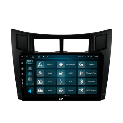 Navigatie HUB64 Toyota Yaris (2005-2012), 6GB RAM, Android, Octacore, Slot Sim 4G, DSP, GPS, Wi-FI, Carplay, Android Auto, USB, Bluetooth, Waze, Touchscreen, 9 Inch