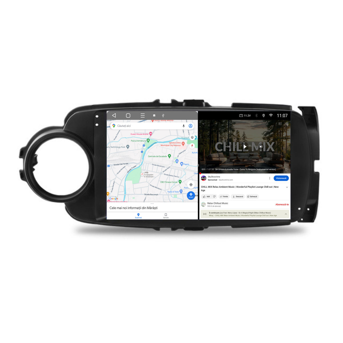 Navigatie HUB64 Toyota Yaris (2010-2018), 2GB RAM, Android, GPS, Wi-FI, Carplay, Android Auto, USB, Bluetooth, Radio, Waze, Touchscreen, 9" inch