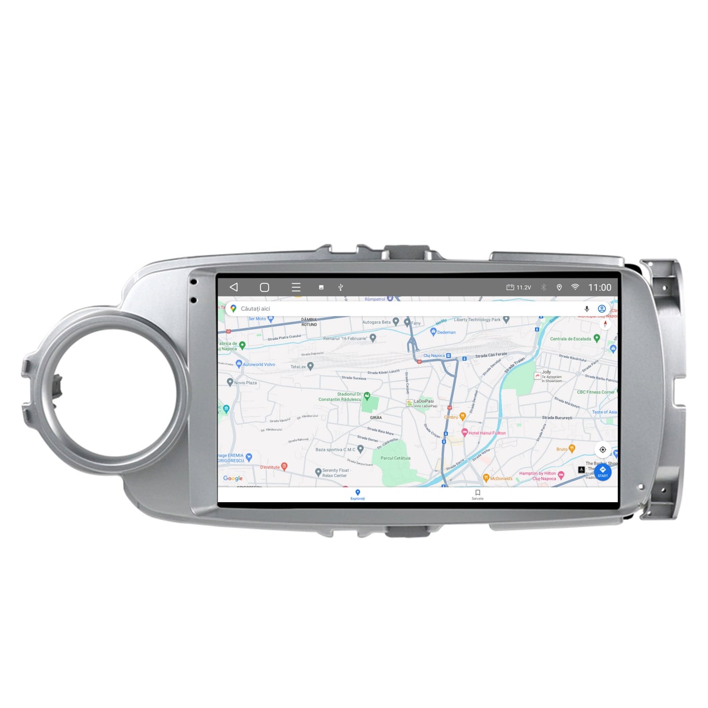 Navigatie HUB64 Toyota Yaris (2010-2018), 4GB RAM, Android, Quadcore, DSP, GPS, Wi-FI, Carplay, Android Auto, USB, Bluetooth, Waze, Touchscreen, 9 inch
