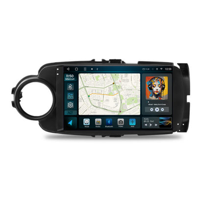 Navigatie HUB64 Toyota Yaris (2010-2018), 8GB RAM, Android, Octacore, Slot Sim 4G, DSP, GPS, Wi-FI, Carplay, Android Auto, USB, Bluetooth, Waze, Touchscreen, 9 Inch