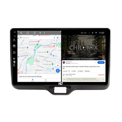 Navigatie HUB64 Toyota Yaris (2020+), 4GB RAM, Android, Quadcore, DSP, GPS, Wi-FI, Carplay, Android Auto, USB, Bluetooth, Waze, Touchscreen, 10.1 inch