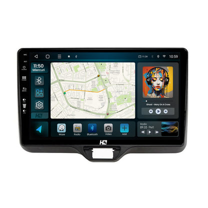 Navigatie HUB64 Toyota Yaris (2020+), 8GB RAM, Android, Octacore, Slot Sim 4G, DSP, GPS, Wi-FI, Carplay, Android Auto, USB, Bluetooth, Waze, Touchscreen, 10.1 Inch
