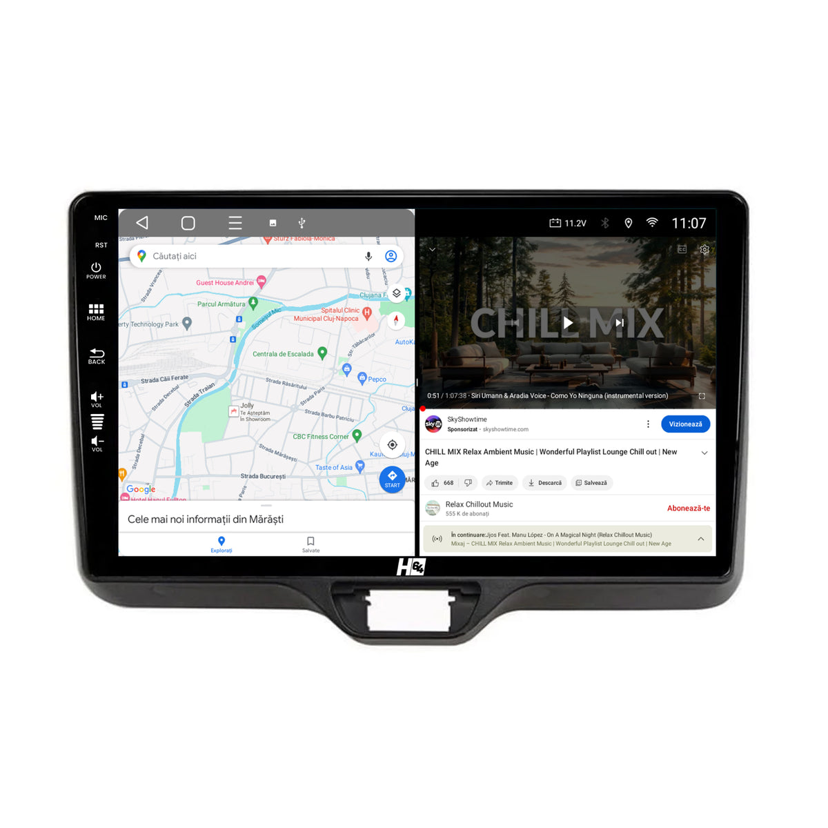 Navigatie HUB64 Toyota Yaris (2020+), 8GB RAM, Android, Octacore, Slot Sim 4G, DSP, GPS, Wi-FI, Carplay, Android Auto, USB, Bluetooth, Waze, Touchscreen, 10.1 Inch