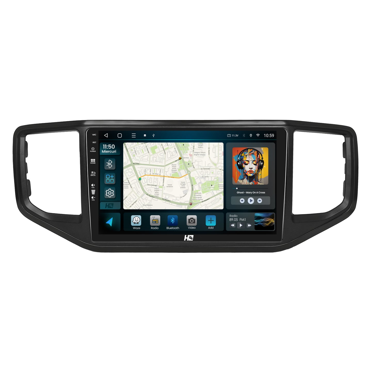 Navigatie HUB64 Volkswagen Amarok (2017-2021), 4GB RAM, Android, Quadcore, DSP, GPS, Wi-FI, Carplay, Android Auto, USB, Bluetooth, Waze, Touchscreen, 9 Inch